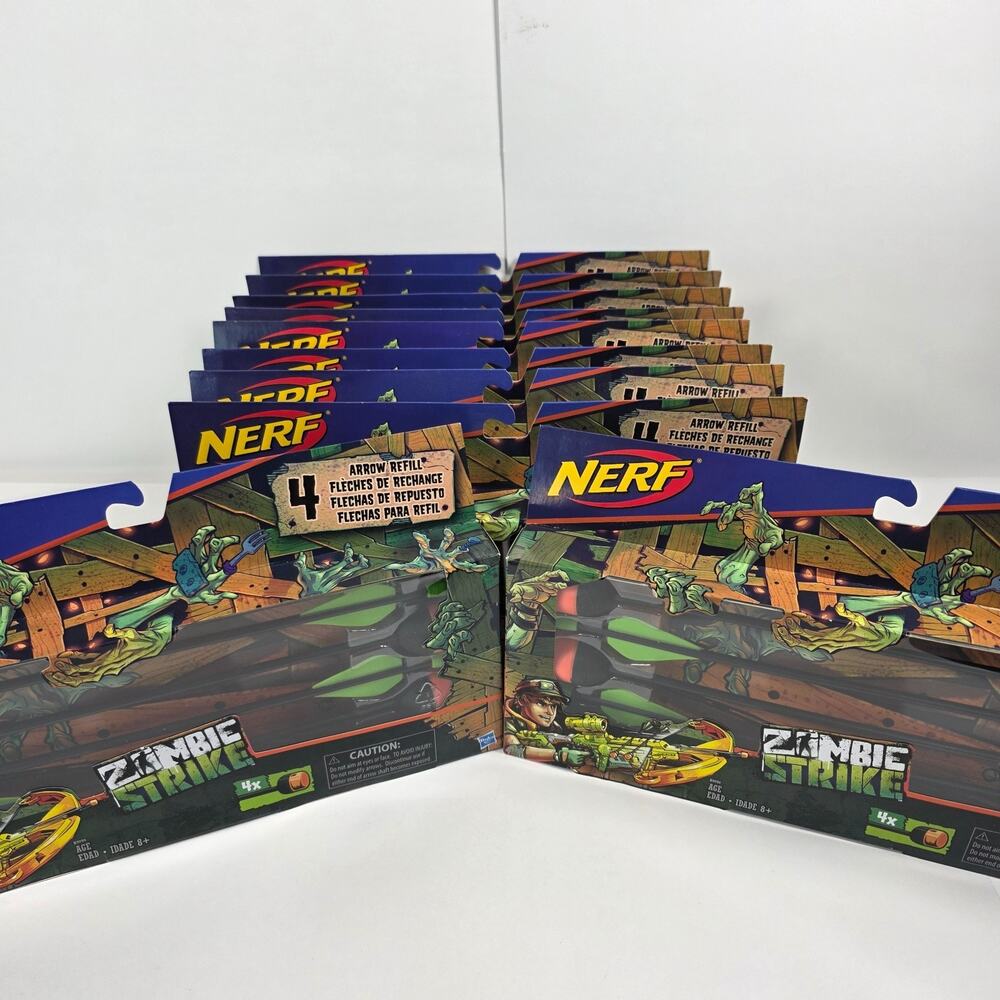 Nerf Zombie Strike Dreadbolt Blaster Arrow Refill 4 Arrows In Each (LOT OF 10)